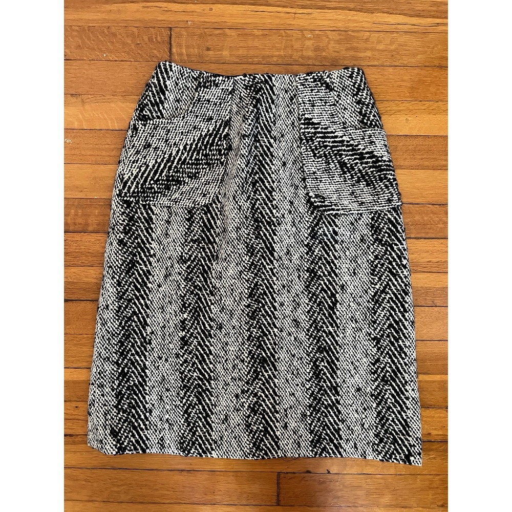 Vintage Brendella Made In Ireland Marbled Wool Pencil Skirt Size 4/6